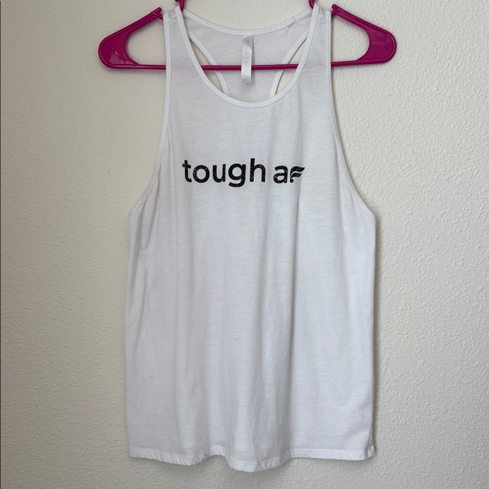 Fabletics Tough AF Logo Racerback Tank - Picture 2 of 5